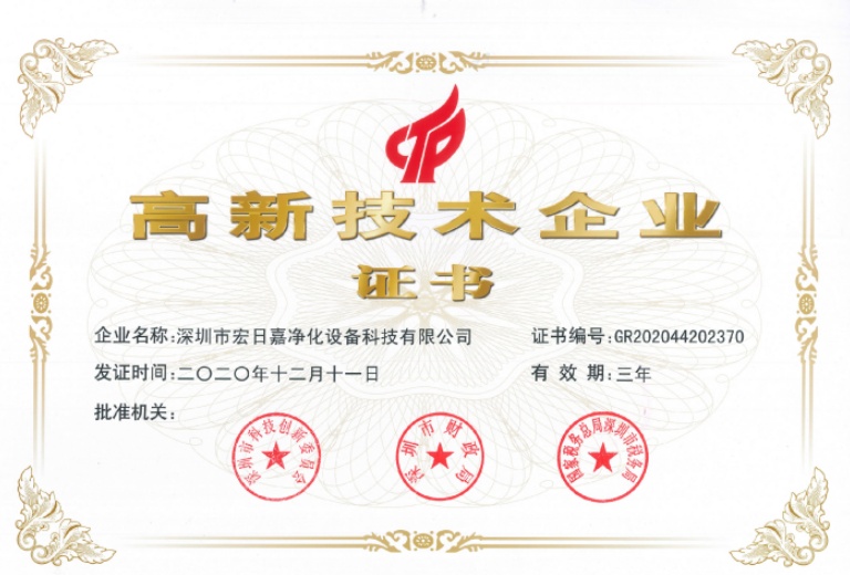 2020国家高新企业证书